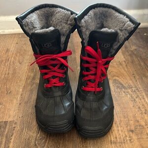 UGG Black Winter Boots with Fur Lining